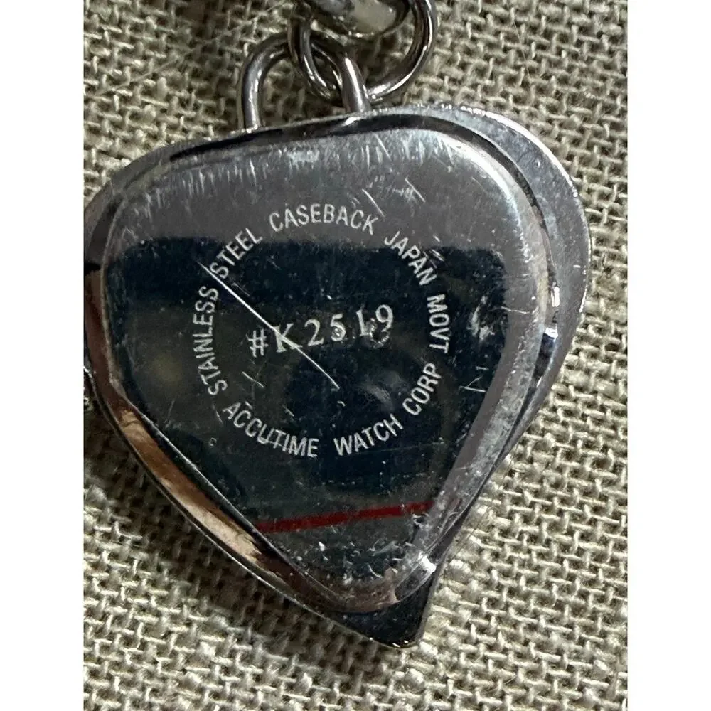 Avenue Heart Charm Bracelet Watch Silver Tone NWT New Battery